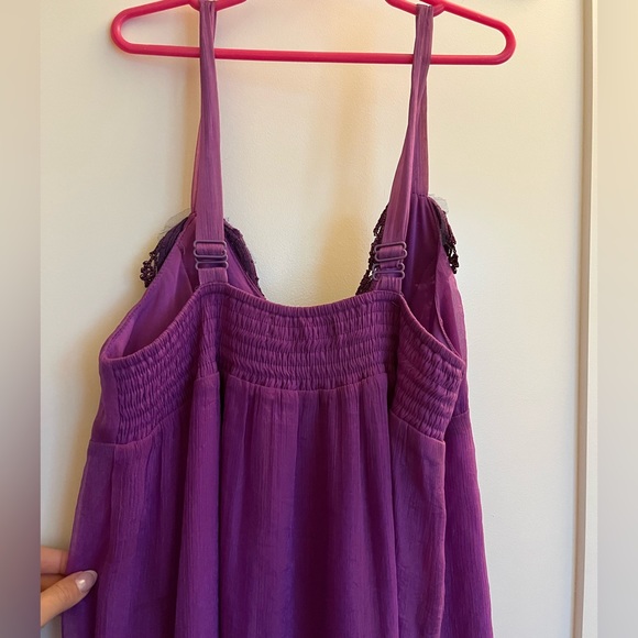 Purple flower breasted dress - Picture 5 of 6